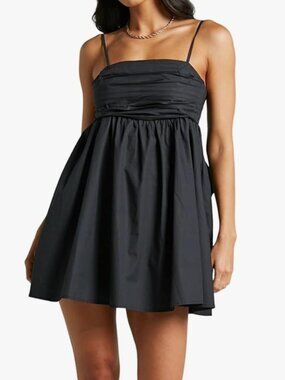 Black Babydoll Dress with Pocket